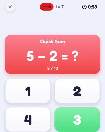 Quick Sum game