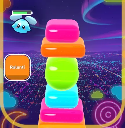Tower in a neon night